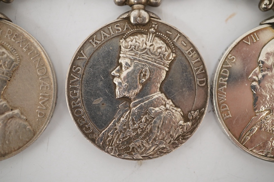 Five Edward VII and George V and India General Service Medals